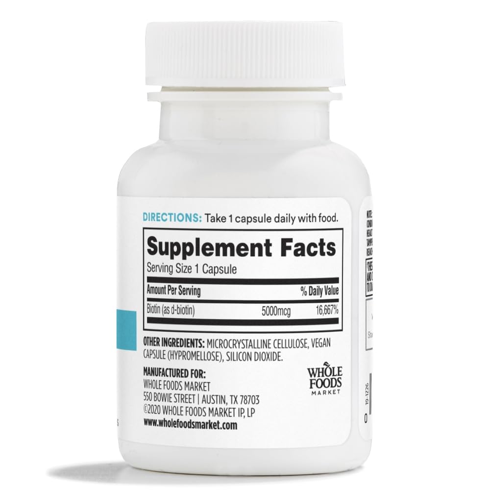 365 Biotina Alta Potencia 5000 Mcg 60 Cápsulas