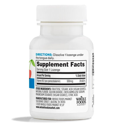 365 Vitamina B12 500 Mcg 50 Pastillas