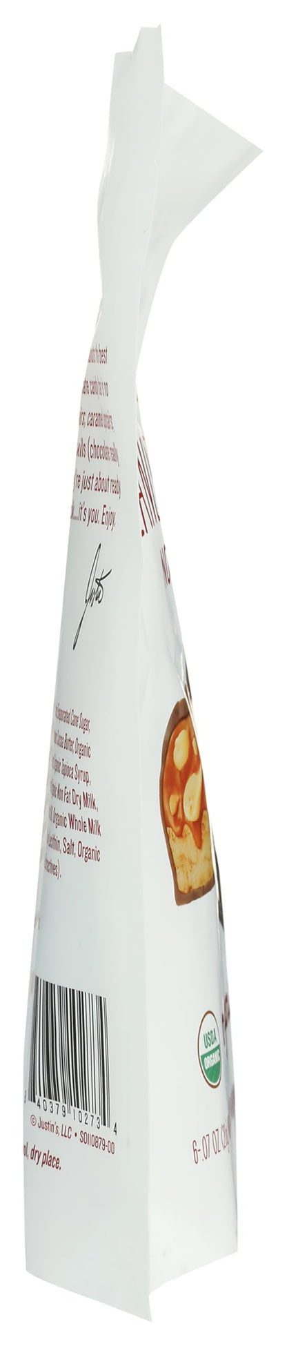 Justin's Barritas de Chocolate con Leche, Cacahuate y Caramelo Orgánicas 119 g