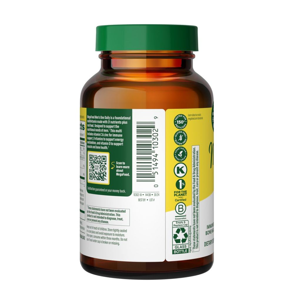 MegaFood Multivitamínico Hombre Una Al Día 72 Tabletas