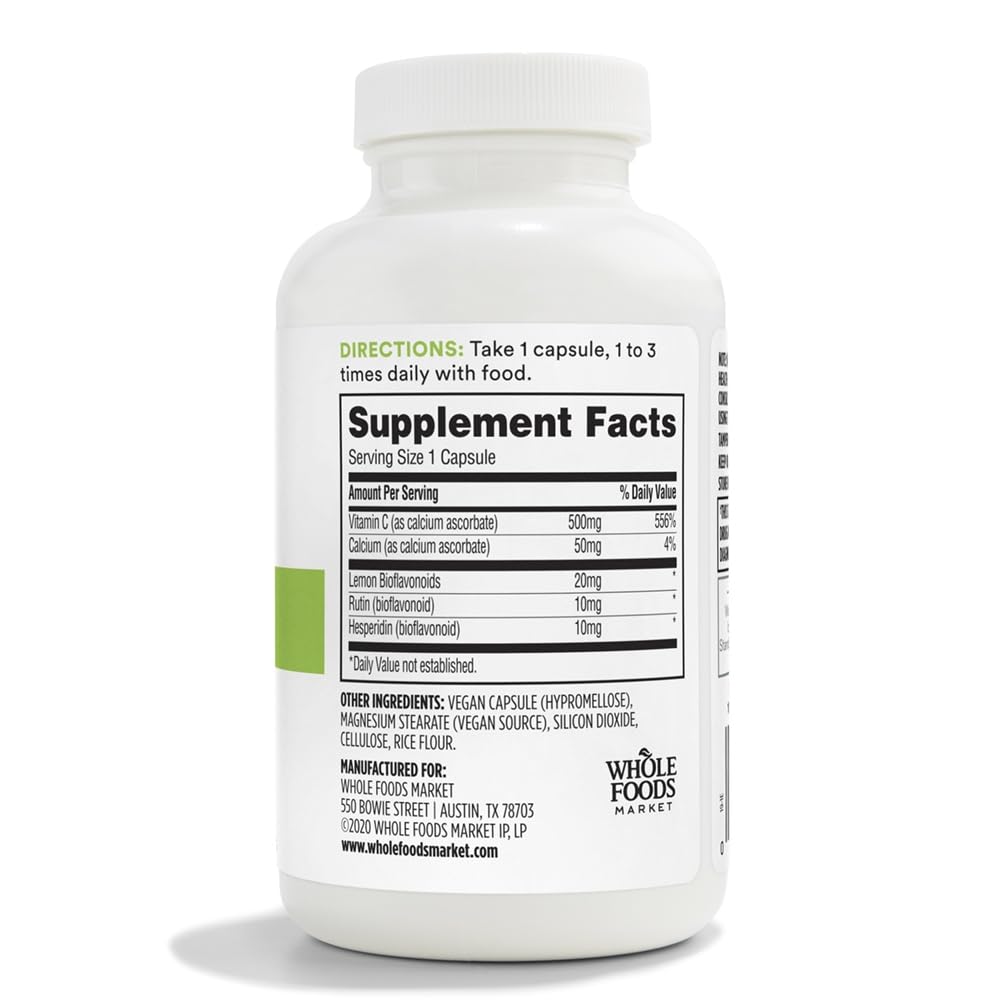 365 Vitamina C Buffered con Bioflavonoides 500 Mg 180 Cápsulas
