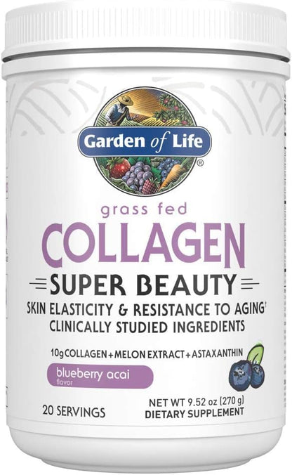 Garden of Life Colágeno Super Beauty Sabor Mora Azul y Açaí en Polvo 270 g