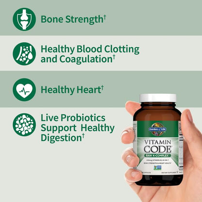 Garden of Life Raw K Complex Vitamina K 60 Cápsulas