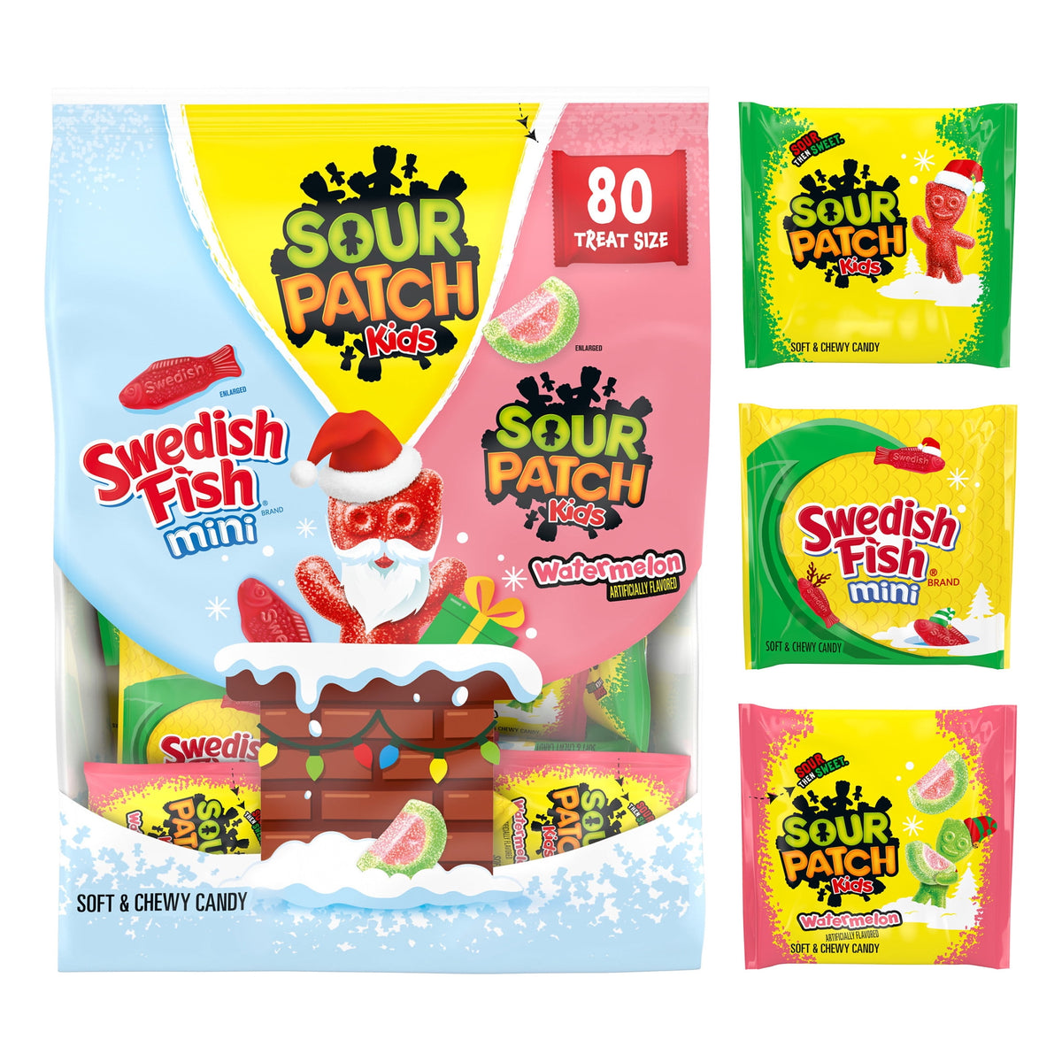 Regalo Sour Patch Kids Gomitas Swedish Fish 1030g X2