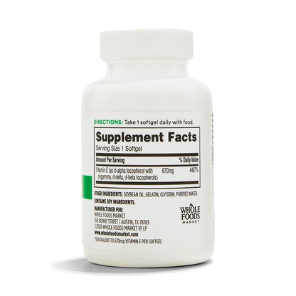 365 Vitamina E 1000 UI 60 Cápsulas