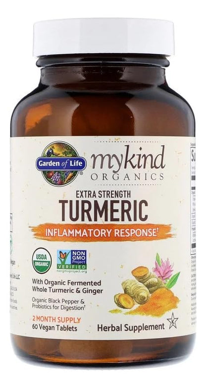 Garden of Life Cúrcuma Orgánica MyKind 60 Tabletas