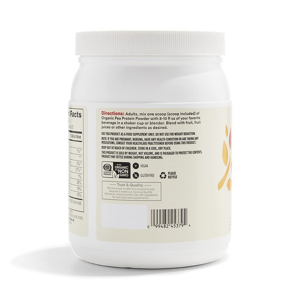 365 Proteína de Chícharo Orgánica en Polvo 454 g