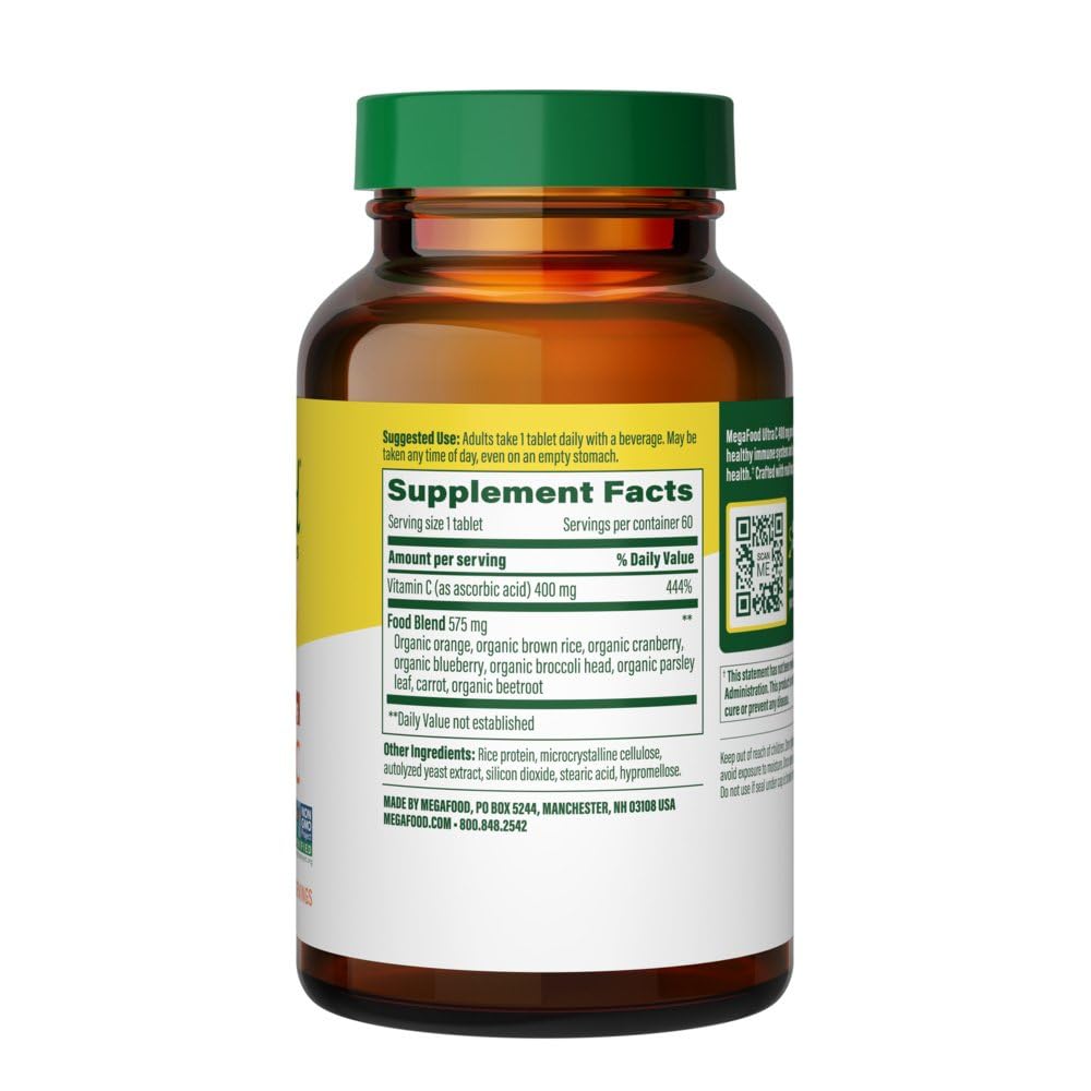 MegaFood Ultra C-400 Vitamina C 90 Tabletas