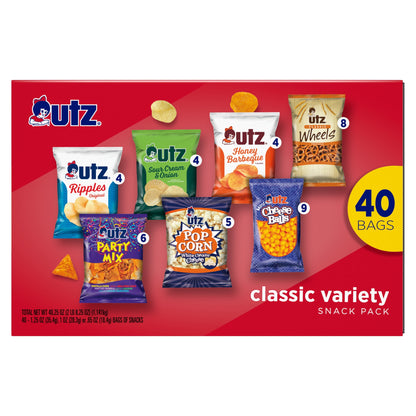 Utz Classics Caja De Botanas Surtidas 40 Bolsitas