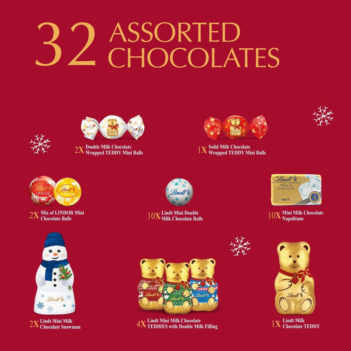 Lindt Teddy Calendario de Adviento Caja 204 g