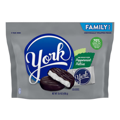 York Dark Chocolate Peppermint Paquete Familiar 437 g