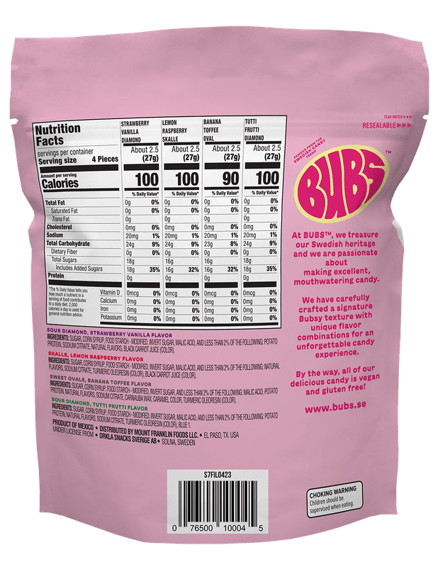 BUBS Gomitas Suecas Mix Ácido y Dulce