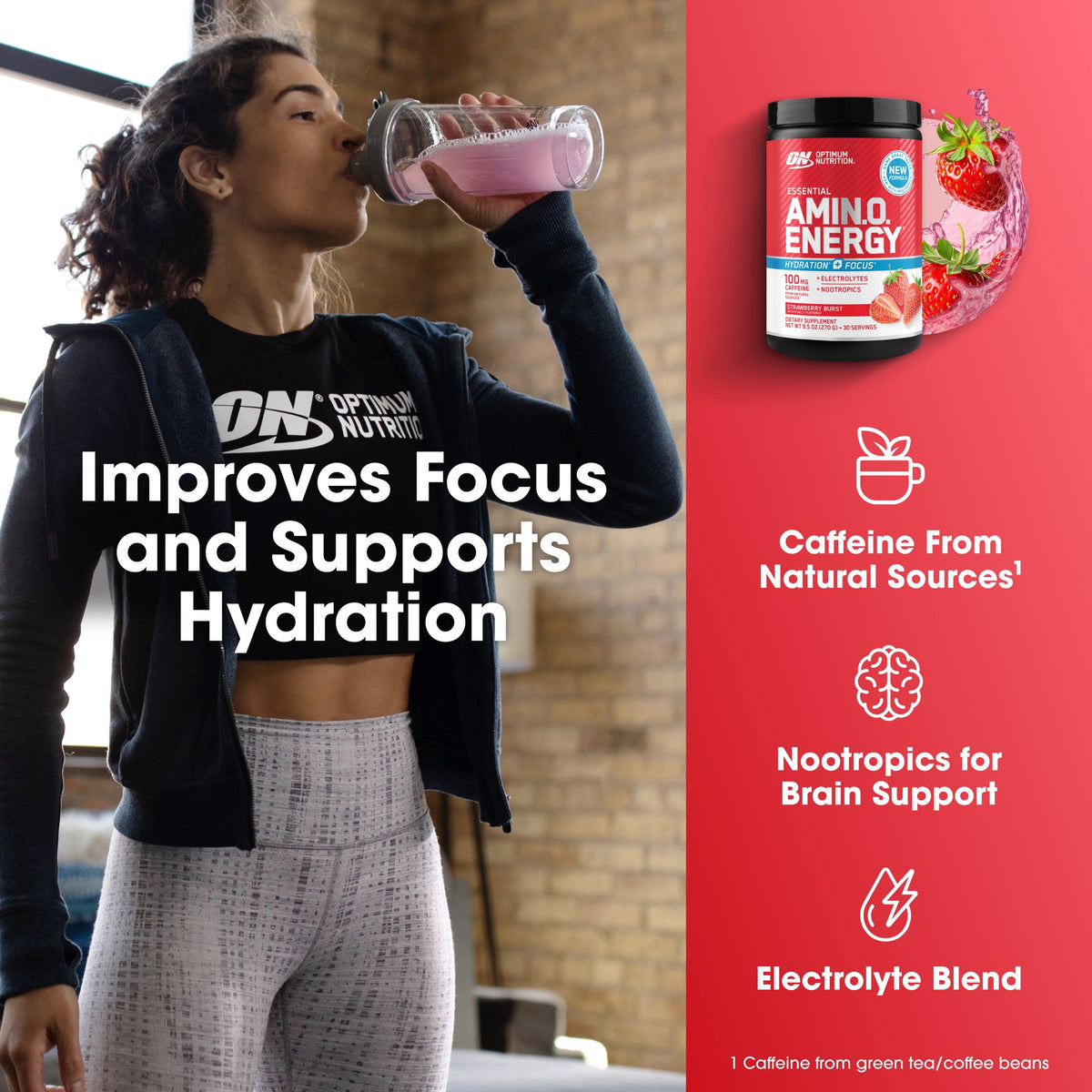 Optimum Nutrition Amino Energy Hydration Fresa 270 g