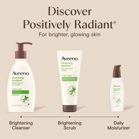 Aveeno Positively Radiant limpiador facial soya 11 fl oz