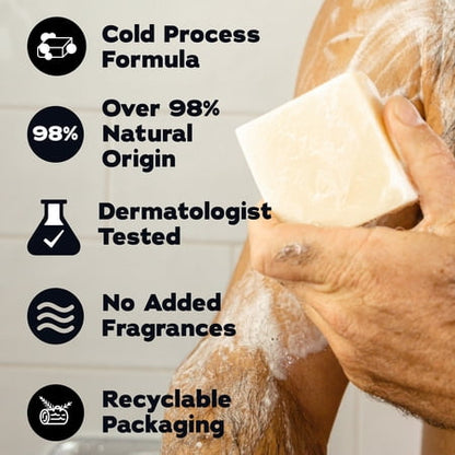 Dr. Squatch Mens Bar Soap Sensitive Skin, Natural Bar Soap for Men, Mango Butter, 5 Oz