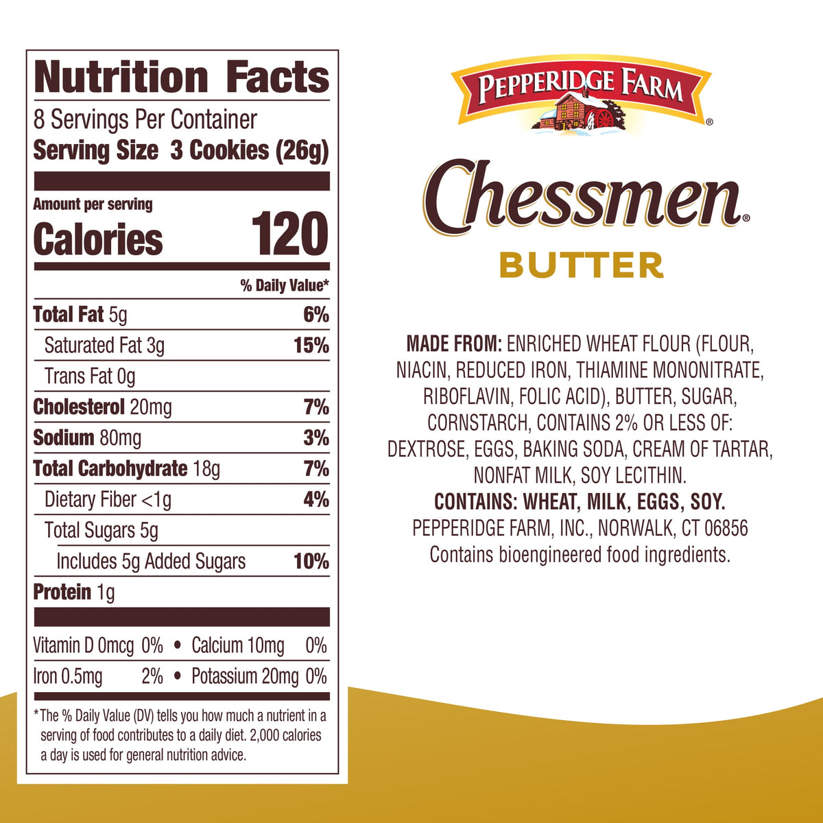 Regalo Pepperidge Chessmen Mantequilla 206g X2