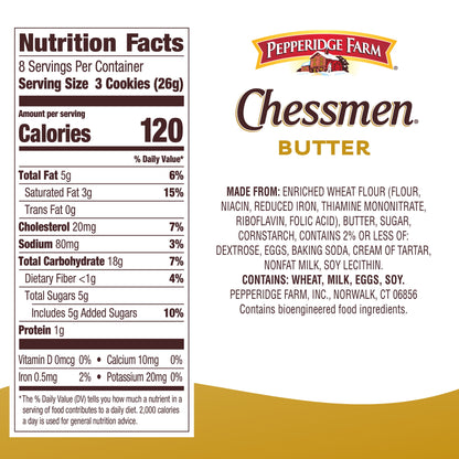 Regalo Pepperidge Chessmen Mantequilla 206g X2