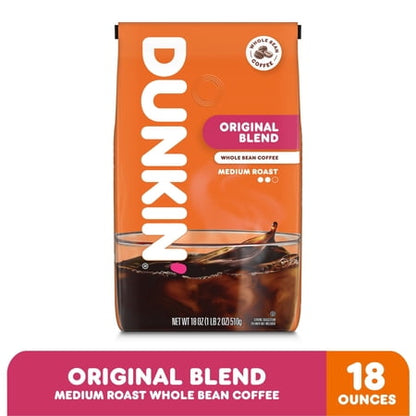 Dunkin Original Blend café en grano tueste medio 18 oz