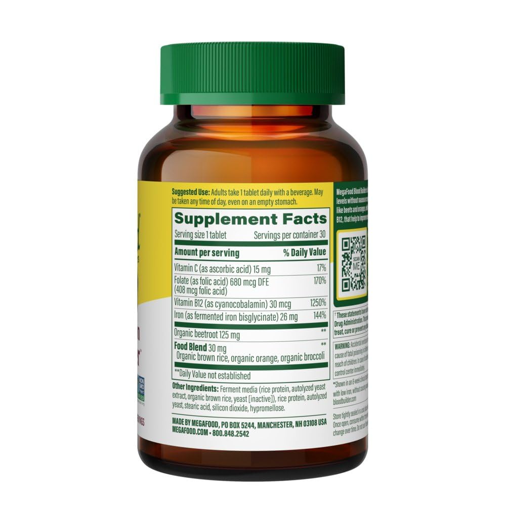 MegaFood Blood Builder Hierro 30 Tabletas