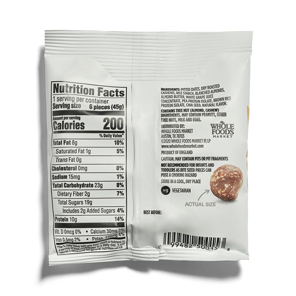 365 Bocaditos de Proteína Vainilla, Nuez de La India y Almendra 45 g
