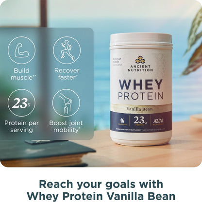 Ancient Nutrition Proteína Whey A2 Sabor Vainilla 595 g