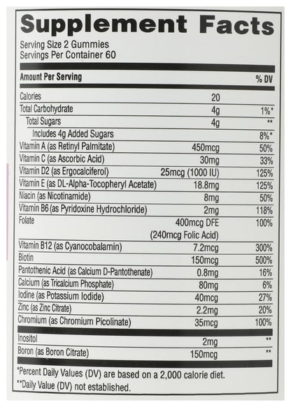 365 Multivitamínico en Gomitas para Mujer 120 Piezas