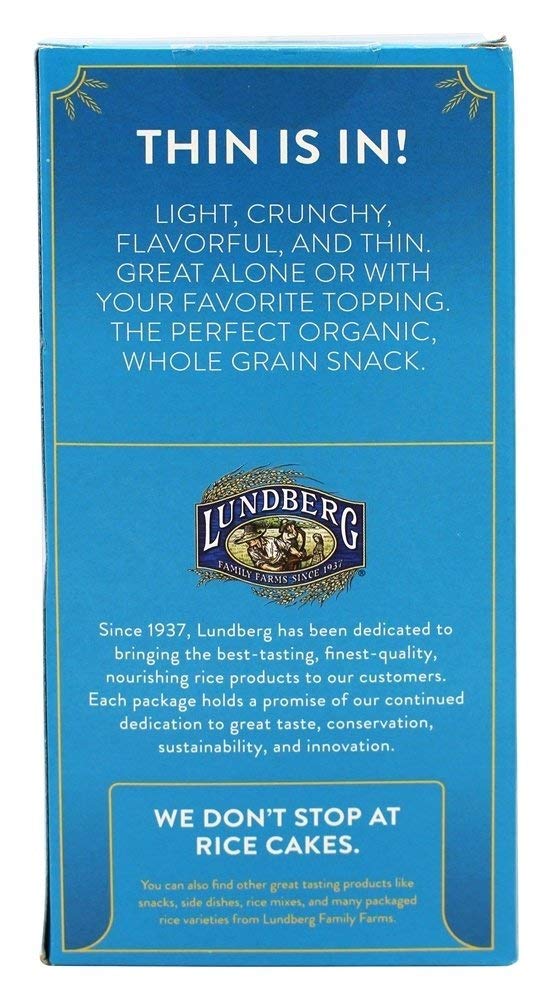 Lundberg Tortitas Delgadas de Arroz Integral Orgánicas Ligeramente Saladas 170 g