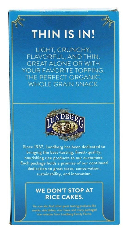 Lundberg Tortitas Delgadas de Arroz Integral Orgánicas Ligeramente Saladas 170 g