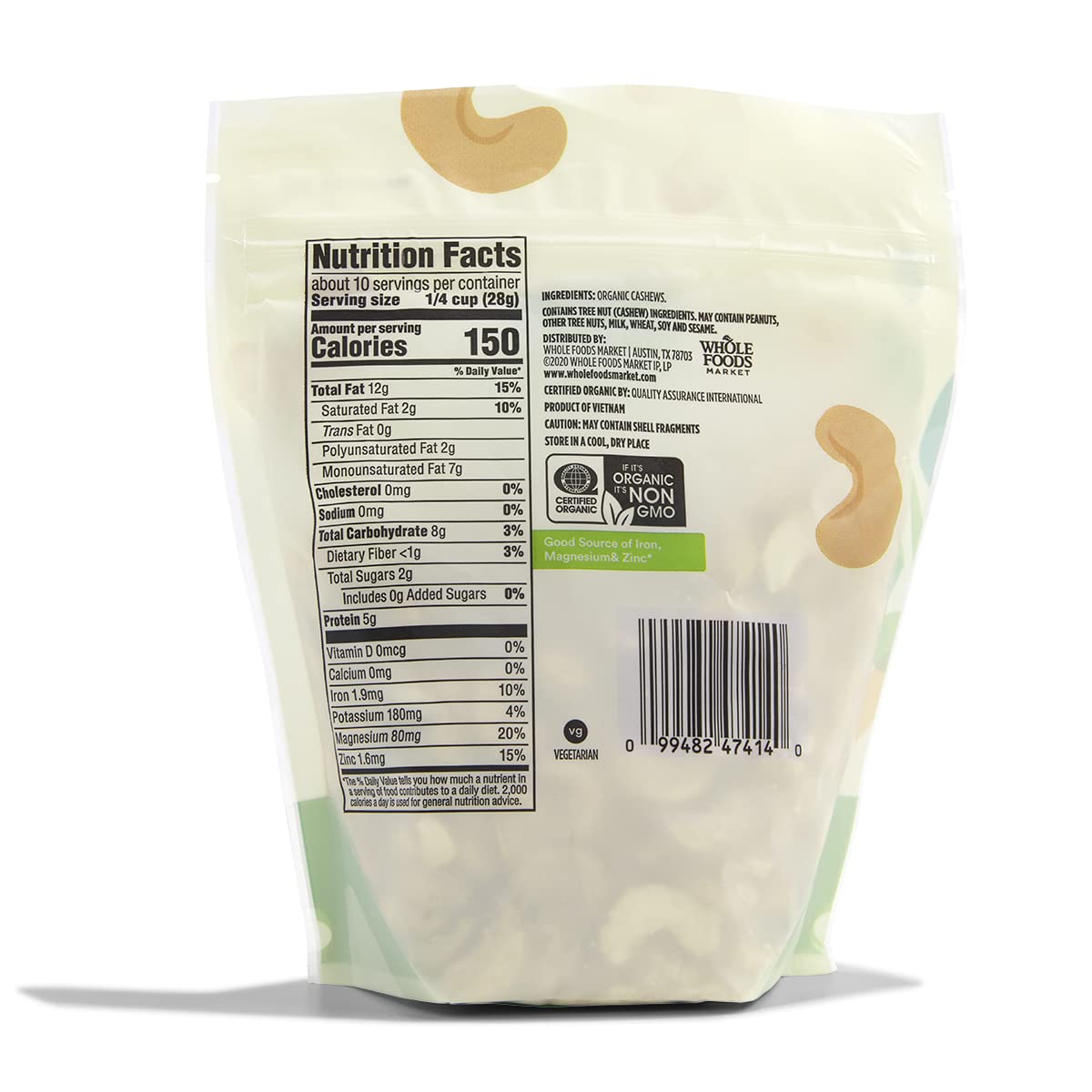 365 Nuez de La India Orgánica Natural 284 g