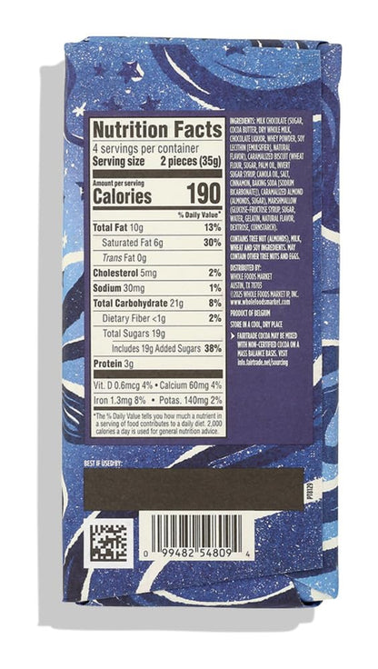 Whole Foods Market Barra de Chocolate Belga con Leche Campfire S'mores 139 g