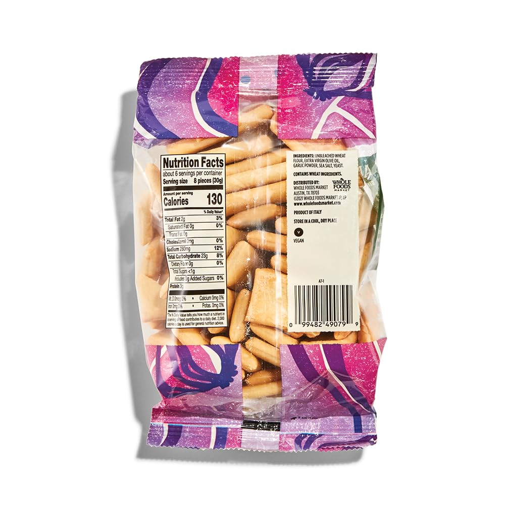 Whole Foods Market Galletas Rústicas Italianas de Ajo 170 g
