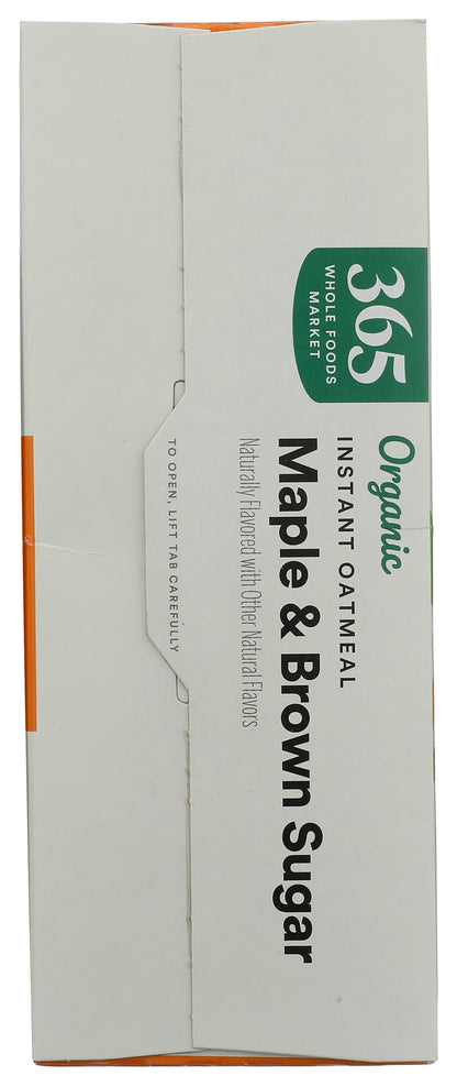 365 Avena Instantánea Orgánica Maple y Azúcar Morena 8 Sobres