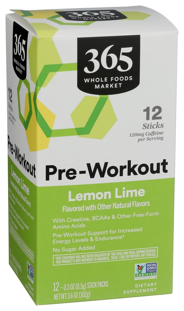 365 Pre-Entreno en Polvo Limón y Lima 12 Sobres