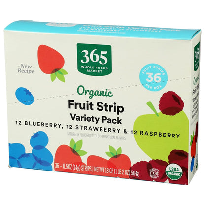 365 Tiras de Fruta Orgánicas Surtidas Multipack 14 g