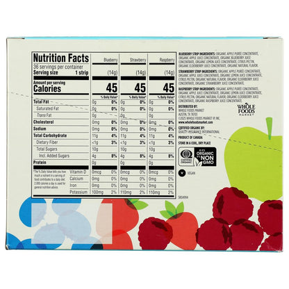 365 Tiras de Fruta Orgánicas Surtidas Multipack 14 g
