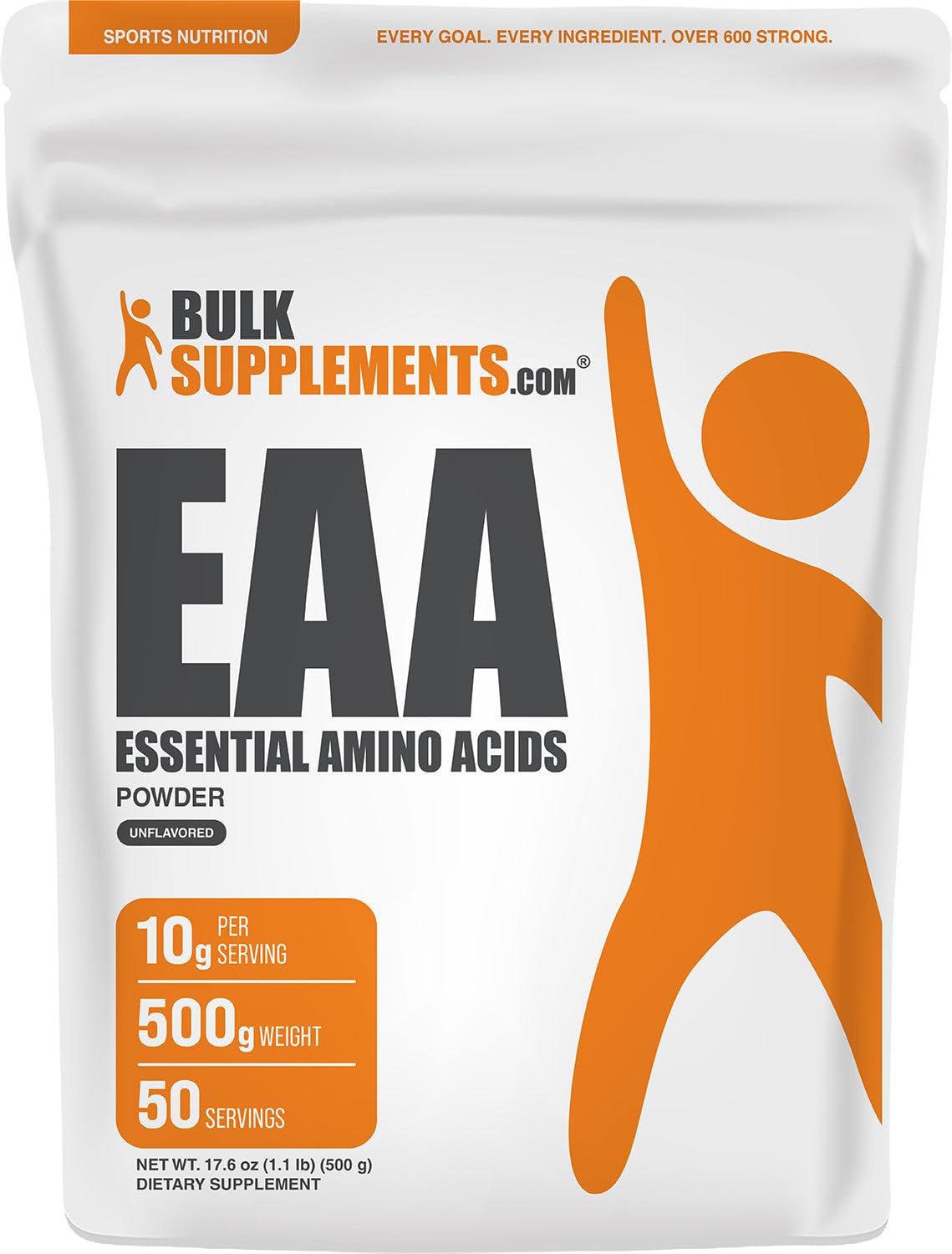 BulkSupplements Eaa Aminoacidos Esenciales Sin Sabor 500 G