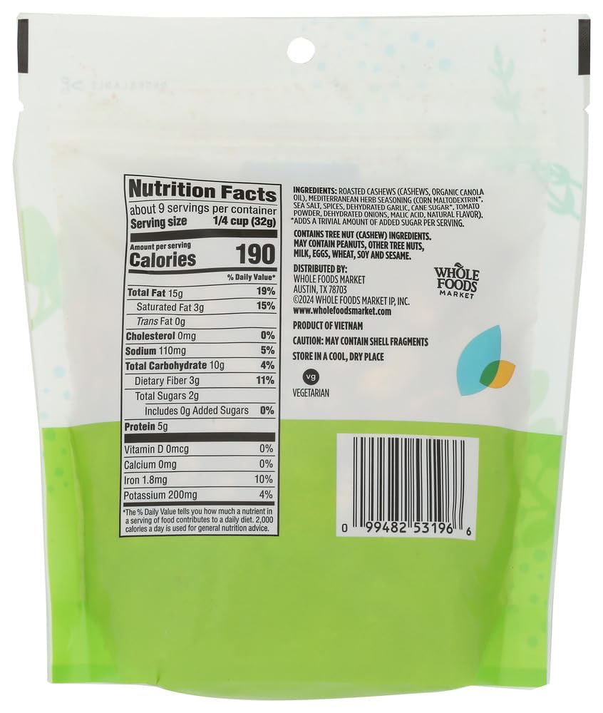 365 Nuez de La India Sabor Hierbas Mediterráneas 284 g