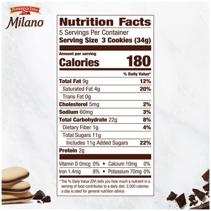 Regalo Pepperidge Milano Choc Oscuro 170g X2