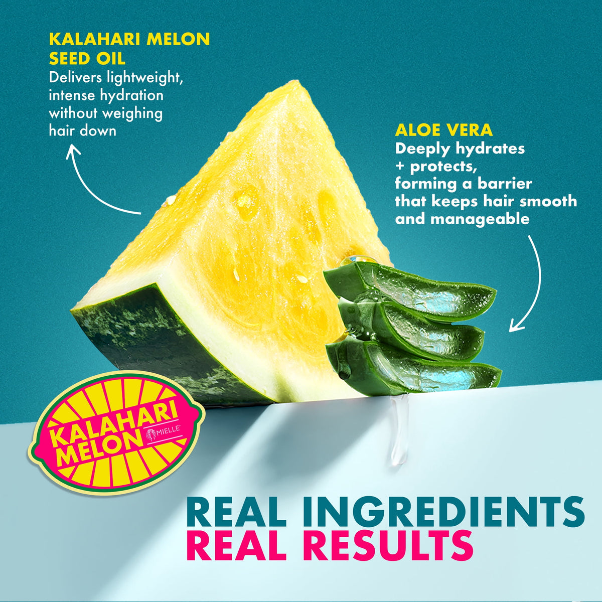 Shampoo Mielle Melón Kalahari Aloe 355ml Pack 2