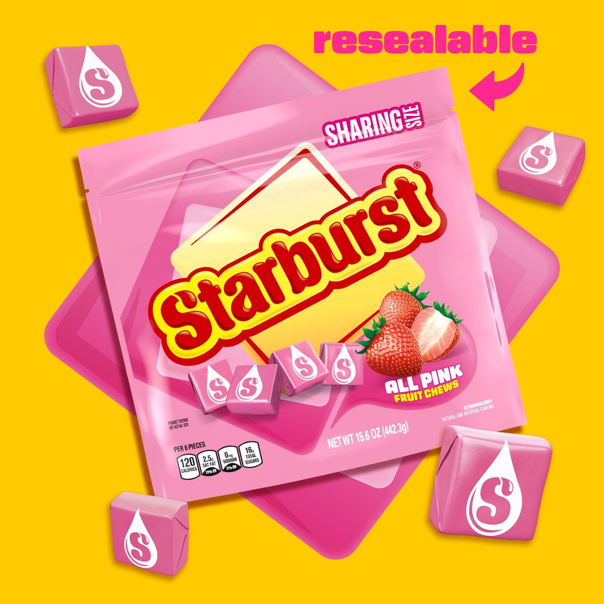 Starburst All Pink Masticables Bolsa 442 g