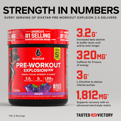 Six Star Explosion 2.0 preentreno uva 270 g