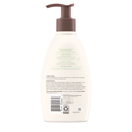 Aveeno Positively Radiant limpiador facial soya 11 fl oz