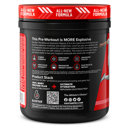Six Star Explosion Ripped 2.0 preentreno sandía 8.09 oz