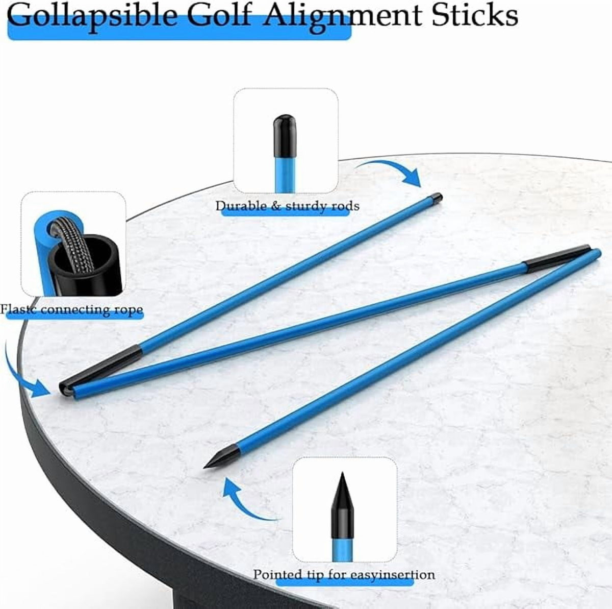 Alineadores De Golf Byxas Plegables Azules 2 Piezas
