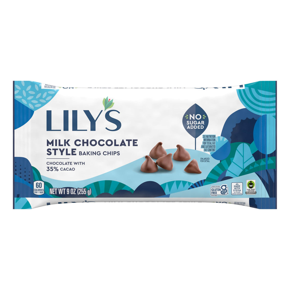 Lily's Chispas de Chocolate con Leche para Hornear Sin Azúcar Añadida 255 g
