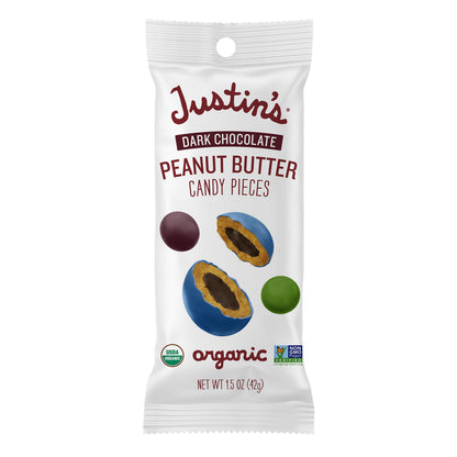 Justin's Bocaditos de Chocolate Amargo con Crema de Cacahuate Orgánicos 43 g