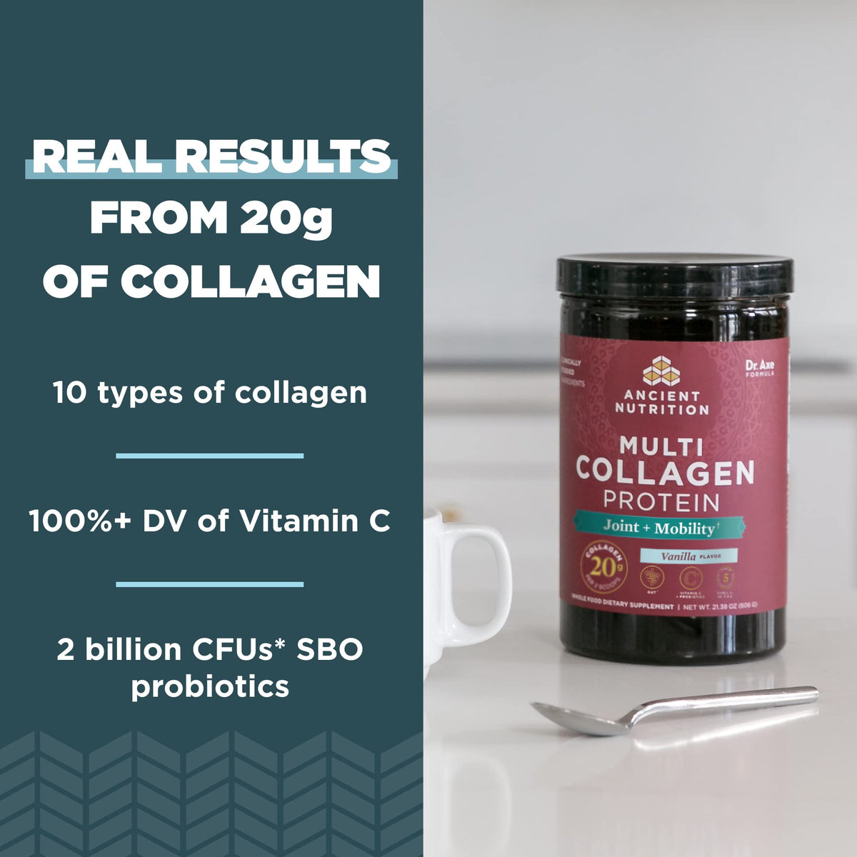 Ancient Nutrition Multi Collagen Protein Articulaciones y Tejidos en Polvo 212 g