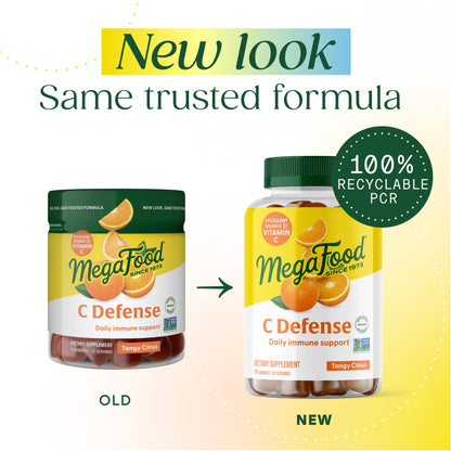 MegaFood Gomitas de Vitamina C Orgánicas Sabor Cítrico 70 Piezas