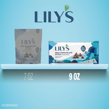 Lily's Chispas de Chocolate con Leche para Hornear Sin Azúcar Añadida 255 g