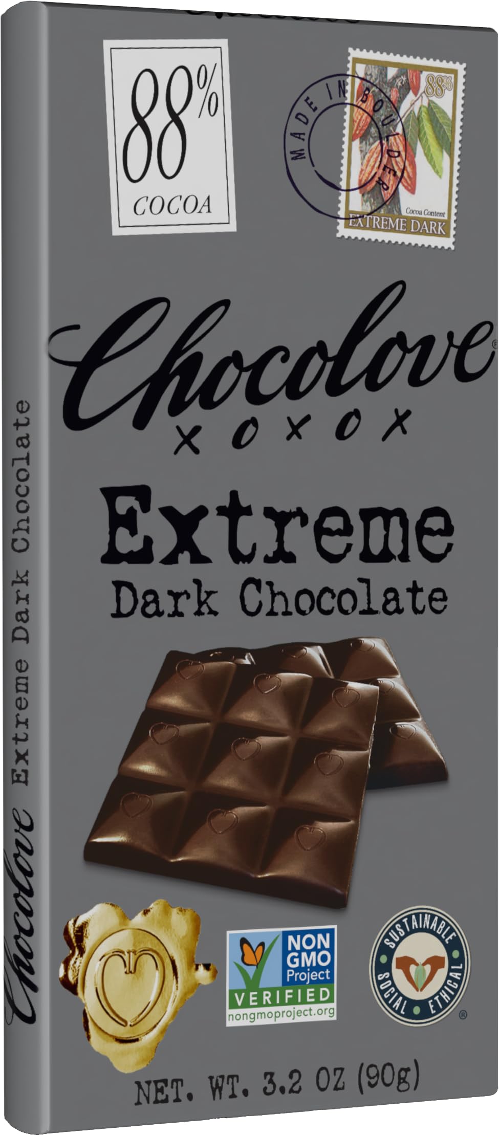 Chocolove Barra de Chocolate Amargo Extremo 91 g
